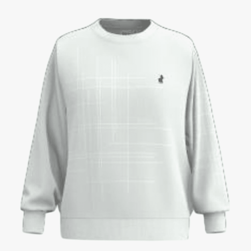 Polo Womens Lee Textured Long Sleeve Sweat Top White | Polo