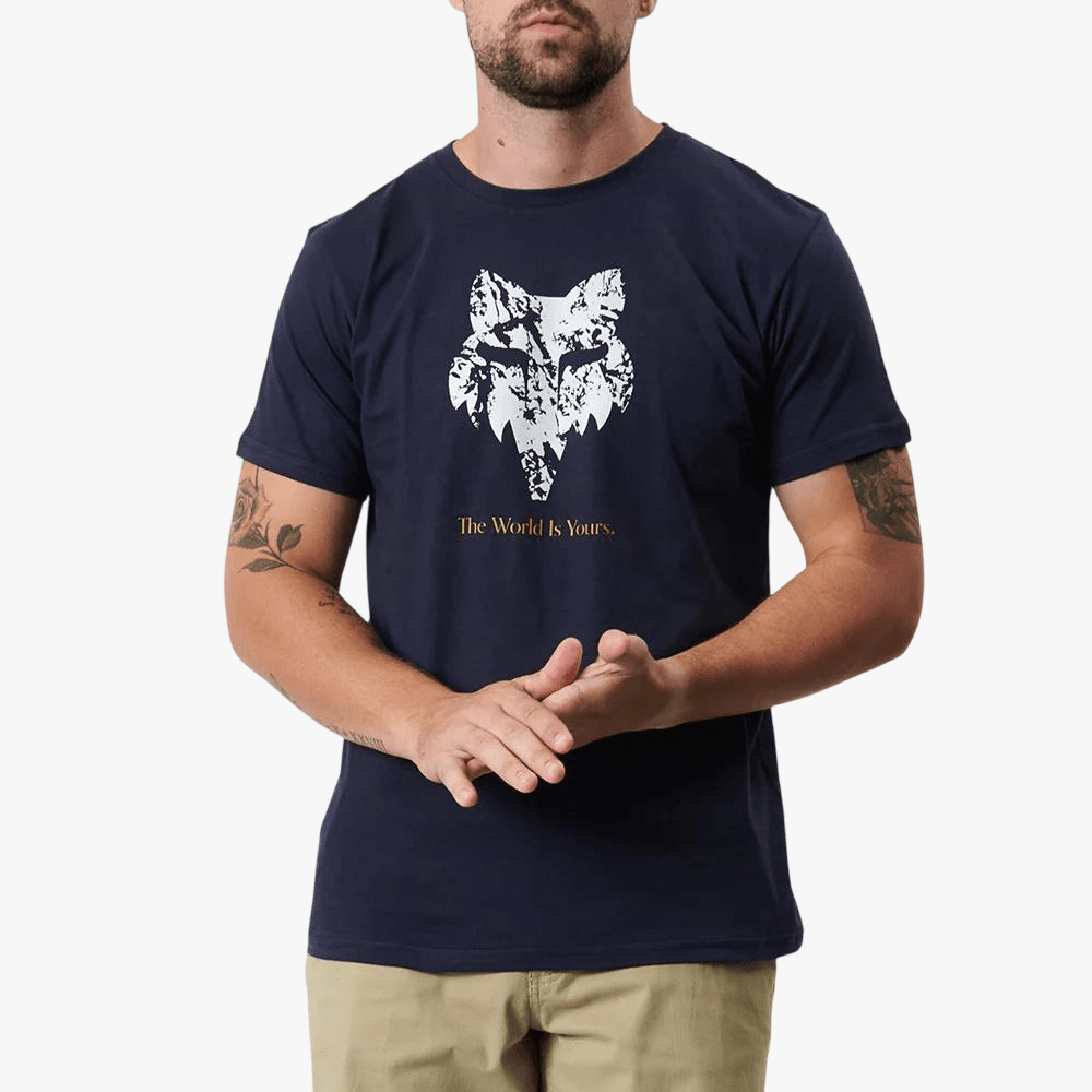 Fox Mens The World Short Sleeve Tee Navy | Fox