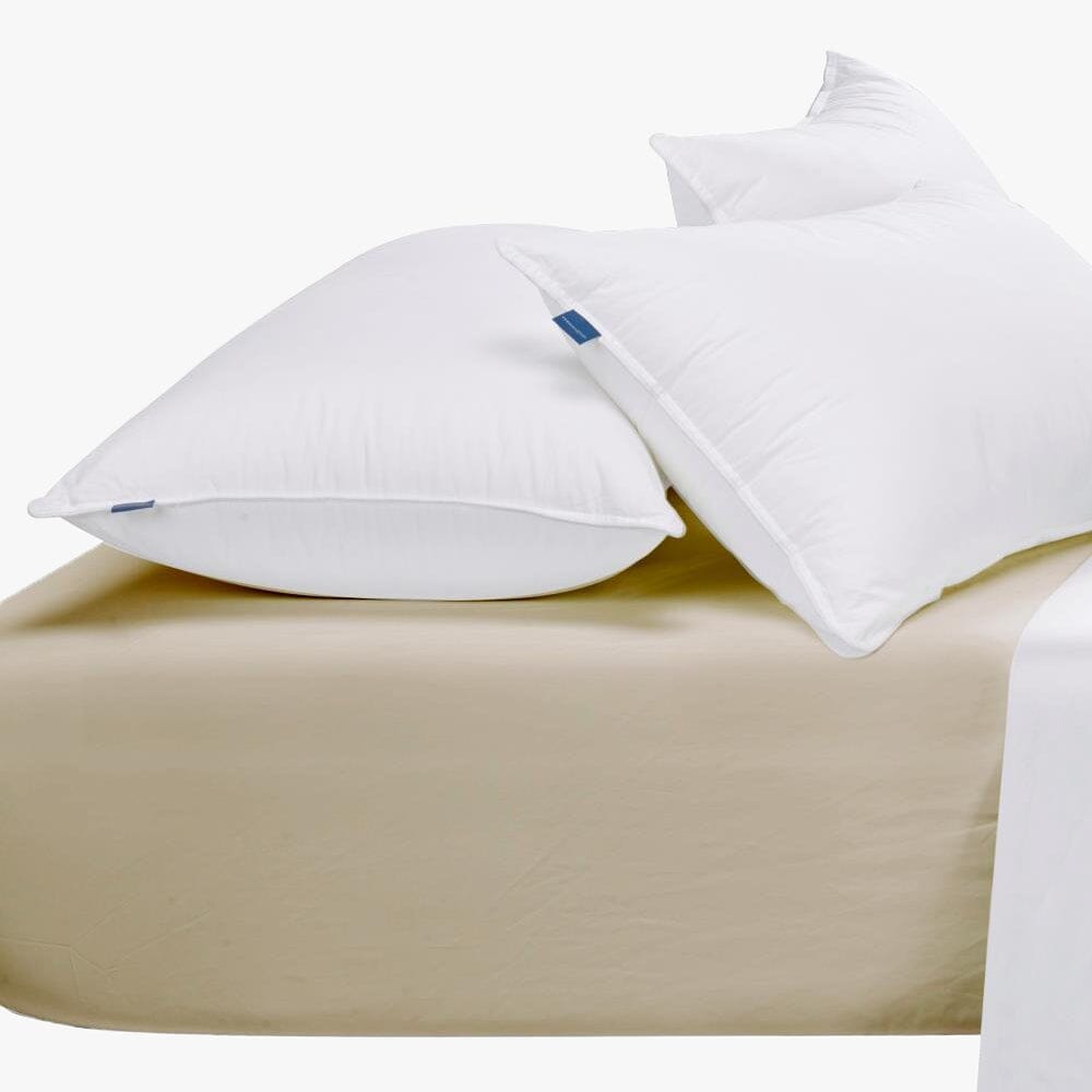 Cotton Co 400 Thread Super King Fitted Sheet 182X200+40 Stone Cotton Co