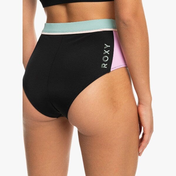 Roxy Womens Avtice High Waist Swim Bottom Bikini Black Roxy