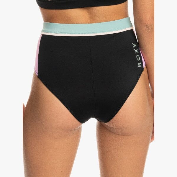 Roxy Womens Avtice High Waist Swim Bottom Bikini Black Roxy