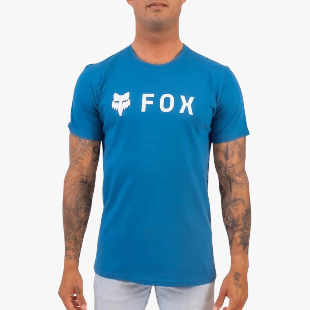 Fox Mens Wordmark Short Sleeve Tee Dark Slate | Fox