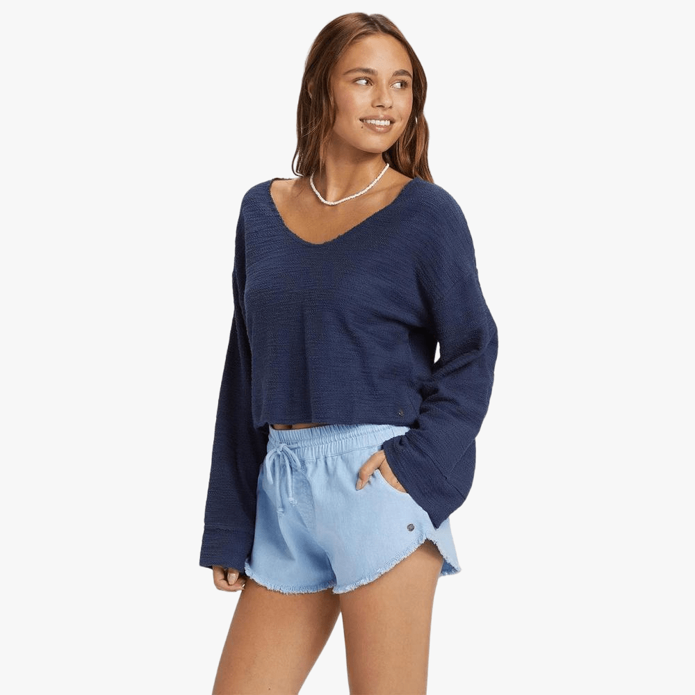Roxy Womens Made For You V Neck Top Naval Academy | Roxy