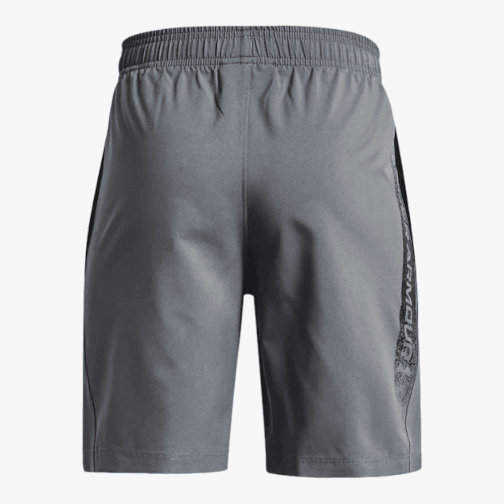 Under Armour Boys Woven Graphic Shorts 012 Grey | Under Armour