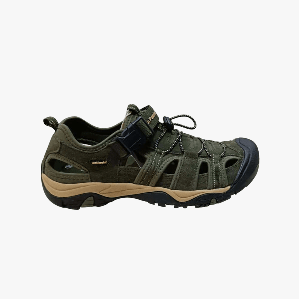 Hush Puppies Mens Hite Cow Suede Mesh Sandal Olive | Hush Puppies