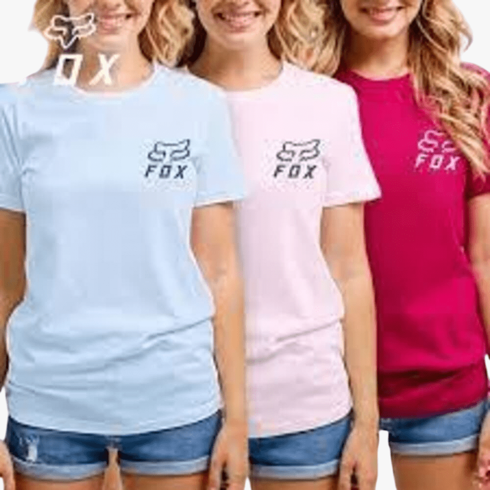 Fox Ladies One More Lap Ringer Short Sleeve Tee Dusty Blue | Fox
