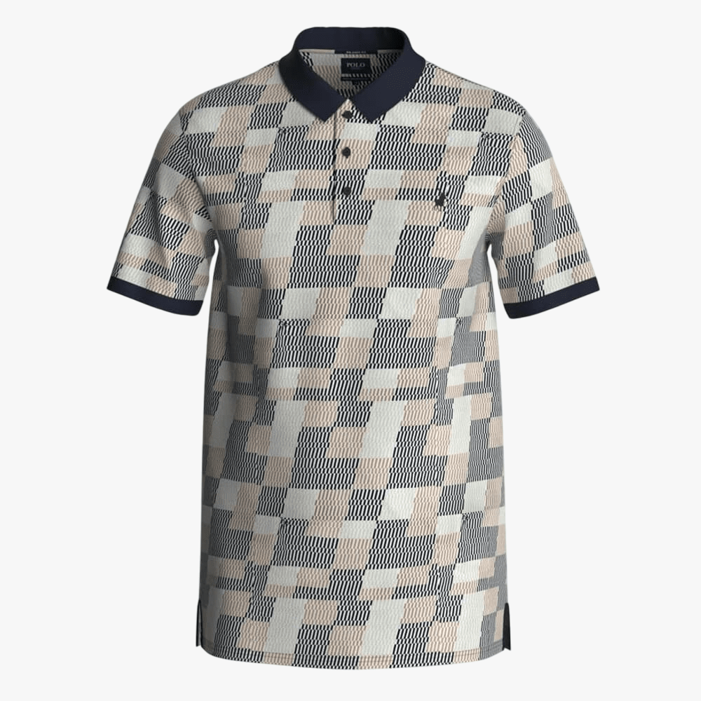 Polo Mens Golfers Absrtact Print Double Mercerised – Brands Megastore