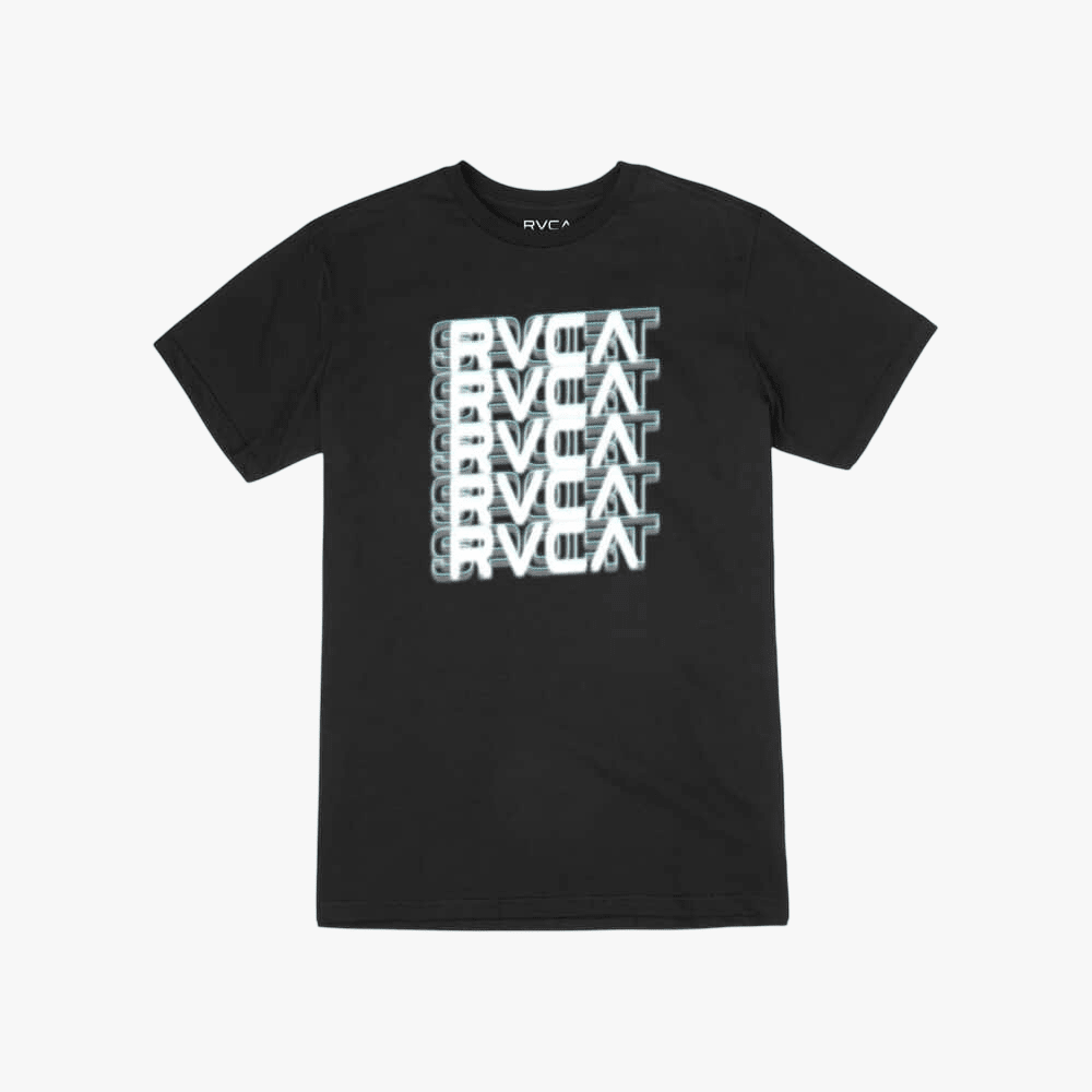 Rvca Mens Sport Repeat Short Sleeve Tee Pirate Black | Rvca