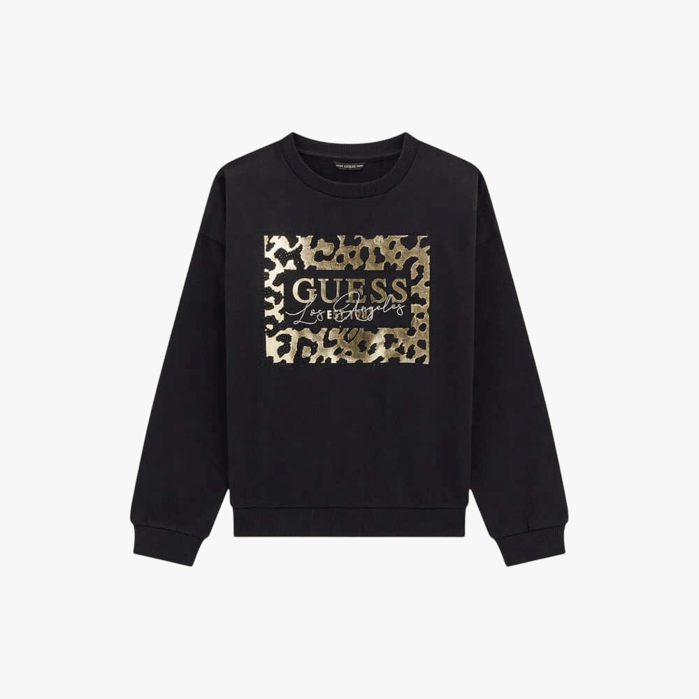 Guess Girls Long Sweater Black Gold | Guess