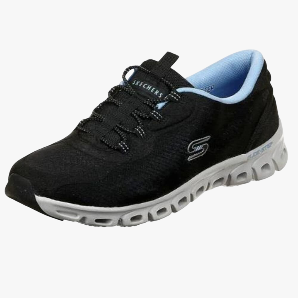 Skechers Womens Glide Step Black Blue