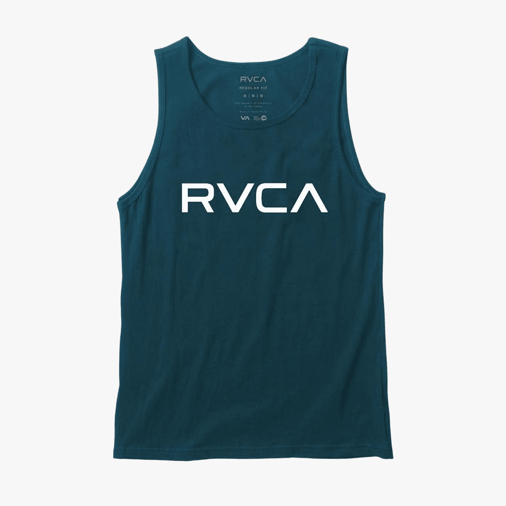 Rvca Boys Big Rvca Tank Vest Duck Blue | Rvca