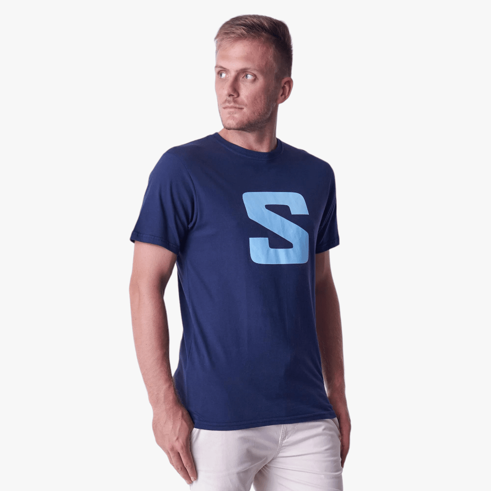 Salomon Mens Core Form Short Sleeve Tee Mood Indigo Salomon