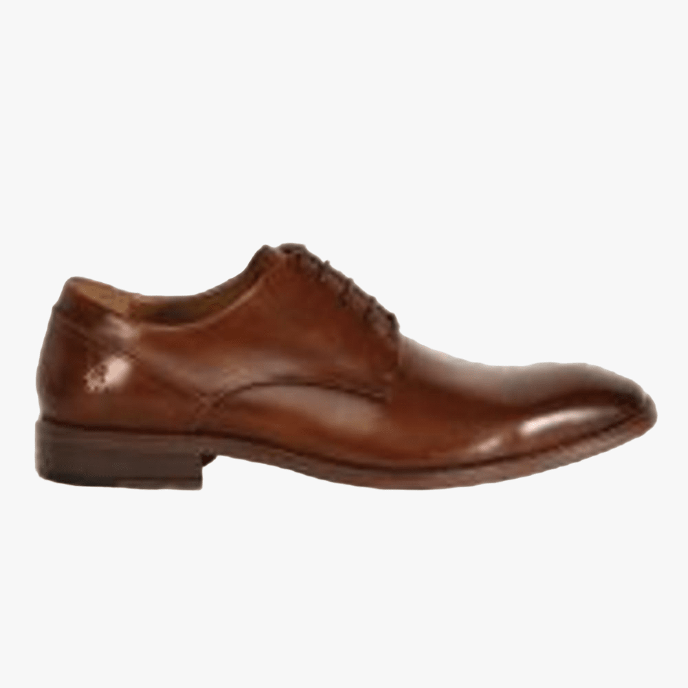 Polo Mens Panelled Gibson Lace Up Formal Shoe Tan | Polo