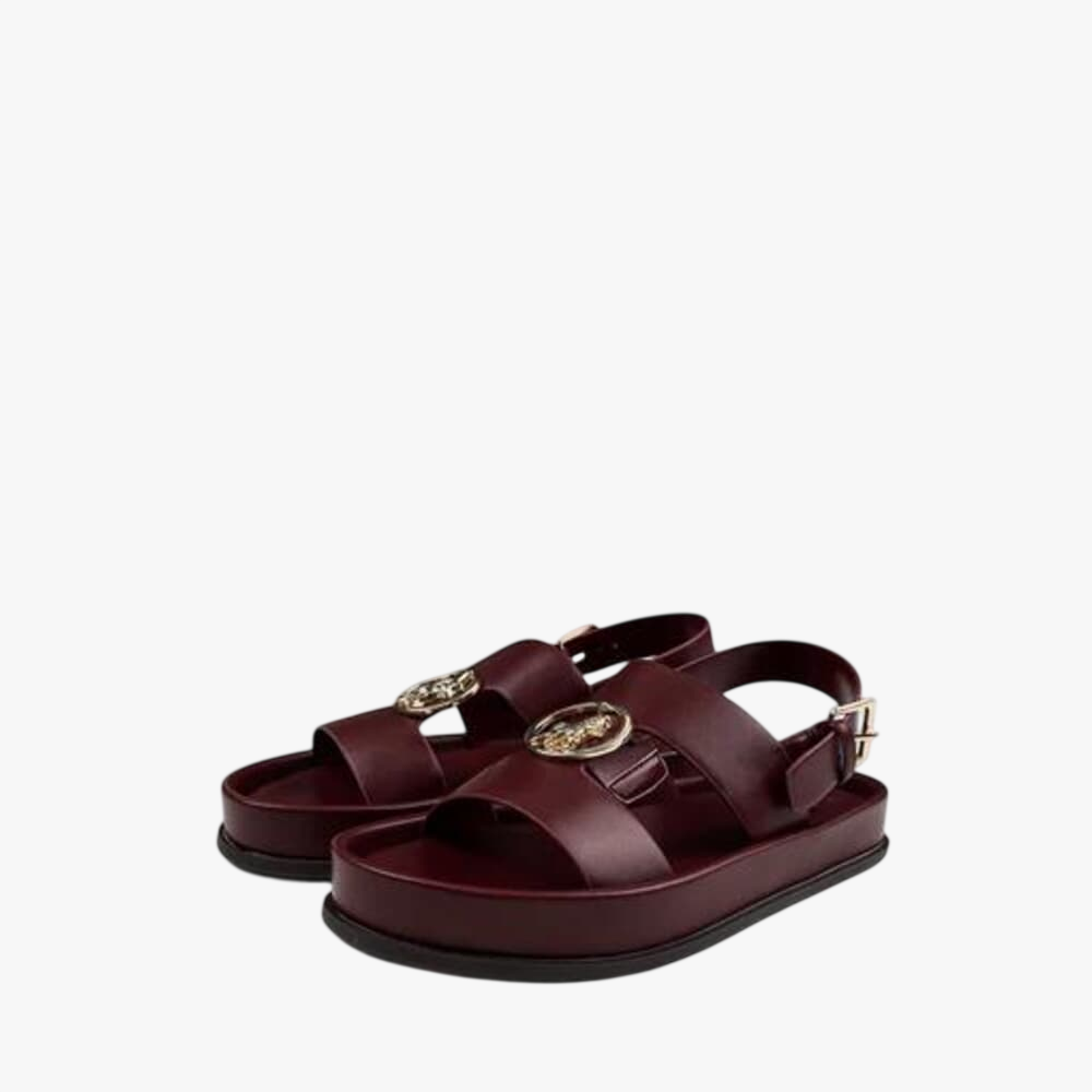 Polo Womens Moulded Trim Sandal Burgandy