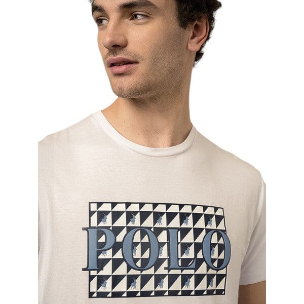 Polo Mens Logo Printed Short Sleeve Tee White | Polo