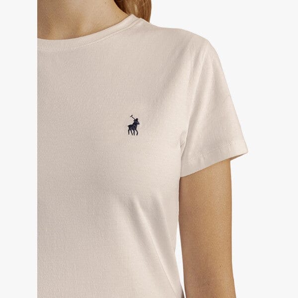 Polo Womens Allie Small Pony Stretch Short Sleeve Tee White Polo