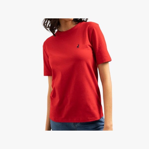 Polo Womens Allie Small Pony Stretch Short Sleeve Tee Red | Polo