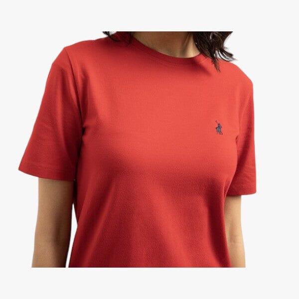 Polo Womens Allie Small Pony Stretch Short Sleeve Tee Red | Polo