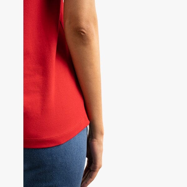 Polo Womens Allie Small Pony Stretch Short Sleeve Tee Red | Polo