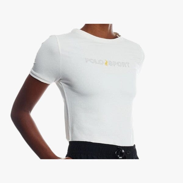 Polo Womens Pam Embroid Short Sleeve Tee Ecru Polo