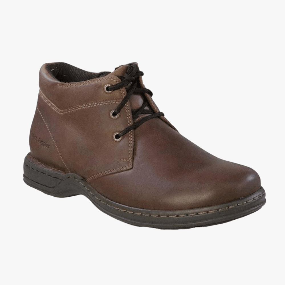 Hush Puppies Mens Nils Panama Leather Ankle Boot Chestnut | Hush Puppies