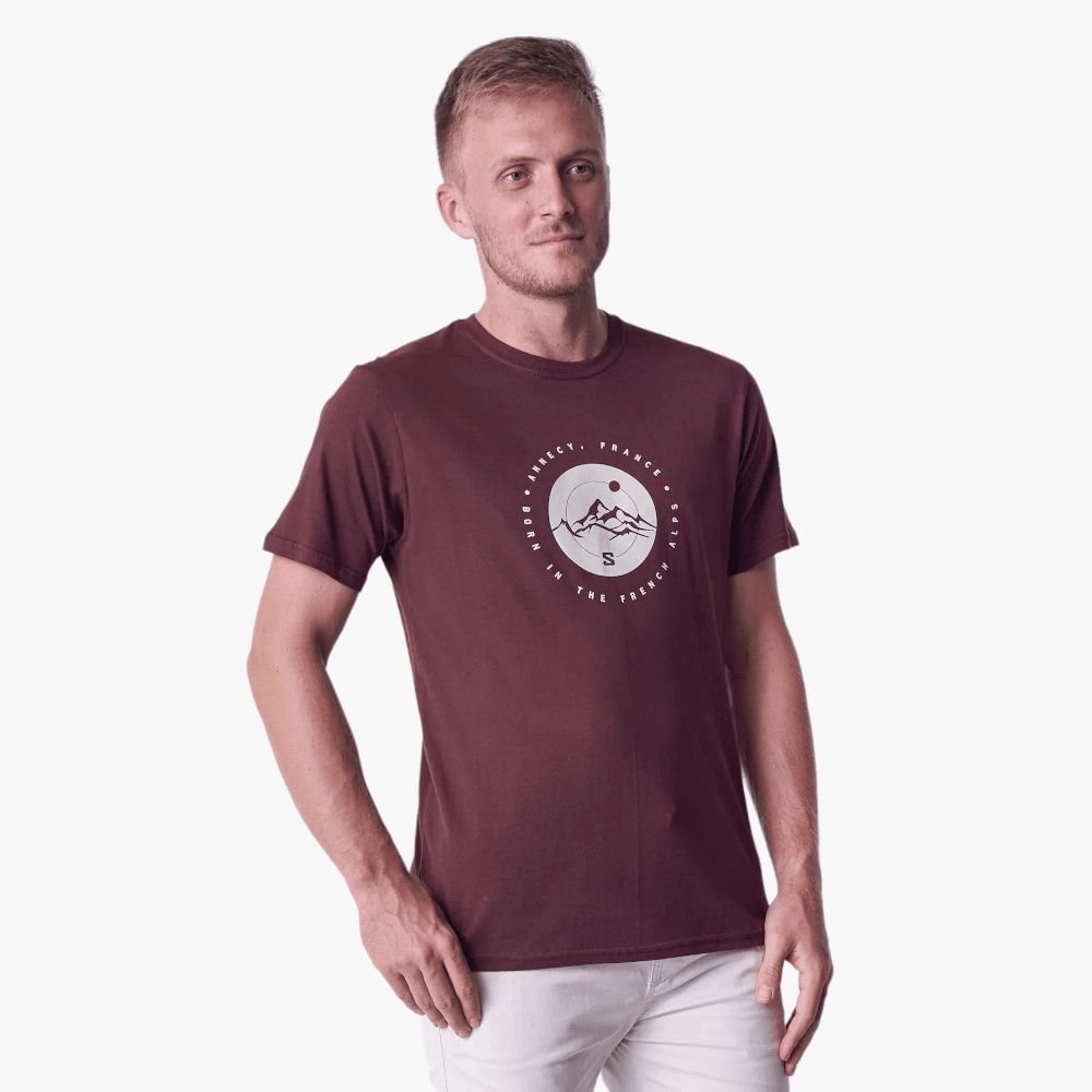 Salomon Mens Mandala Short Sleeve Tee Bitter Choc | Salomon