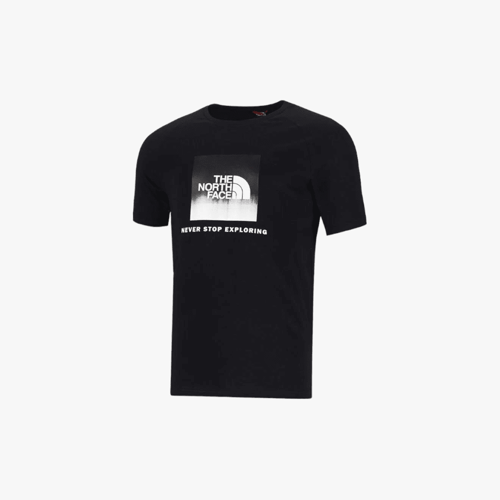 The North Face Mens Raglan Redbox Short Sleeve Tee Black Dip The North Face
