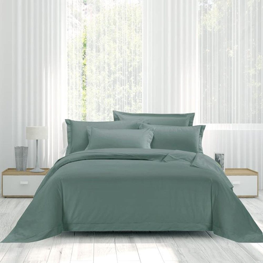 Cotton Co Oxford Double Duvet Cover Set Duck Egg Cotton Co