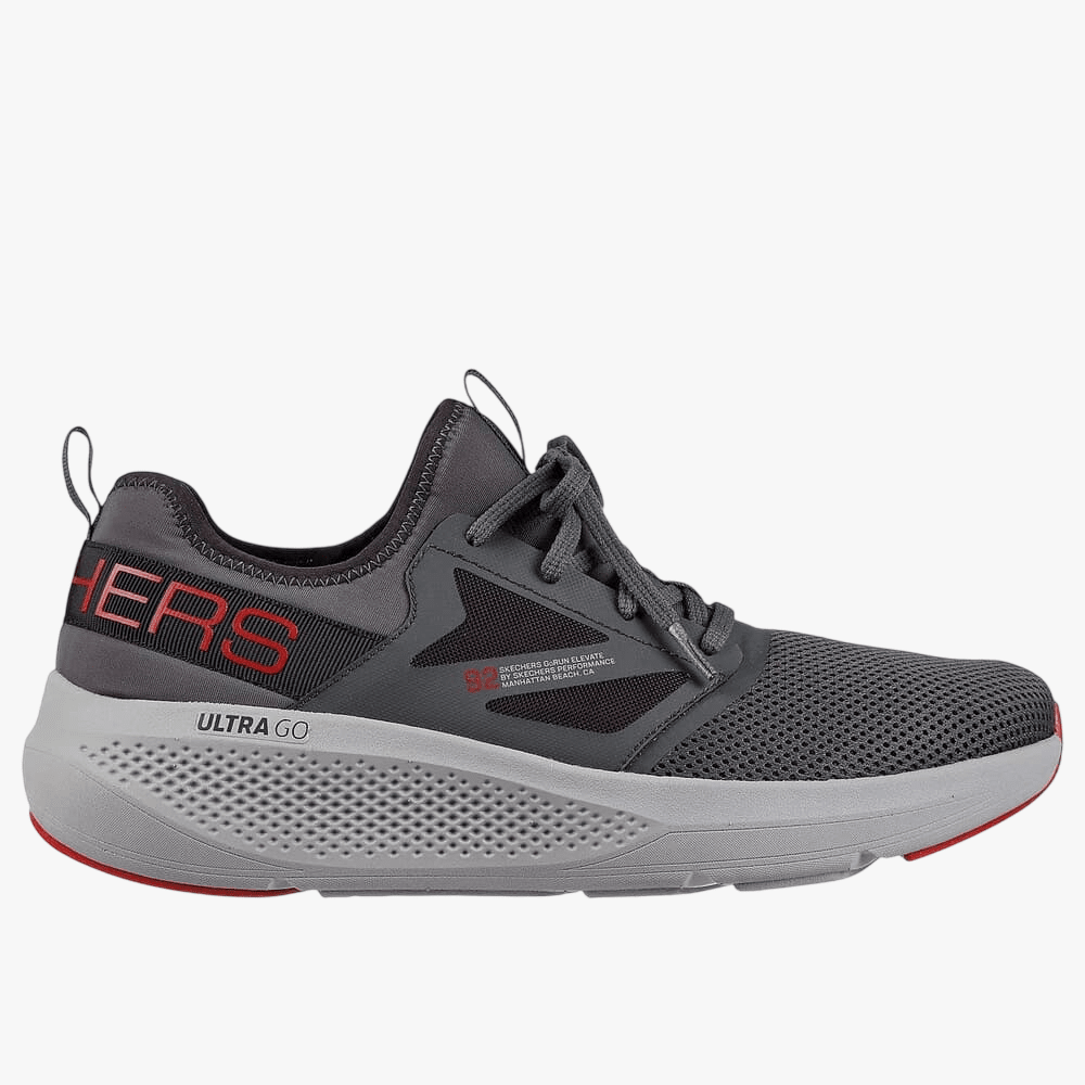 Skechers Mens Go Run Elevate Sneaker Charcoal Red | Skechers