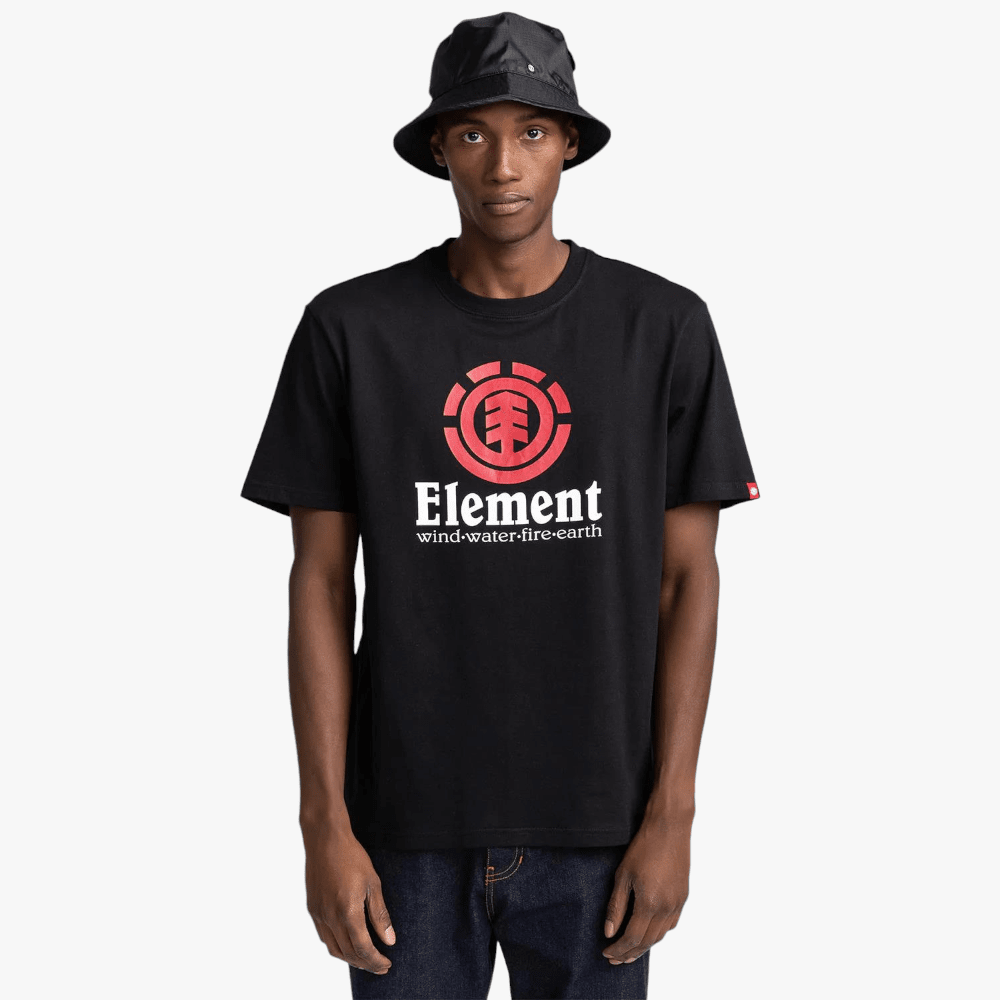 Element Mens Vertical Short Sleeve Tee Flint Black Element