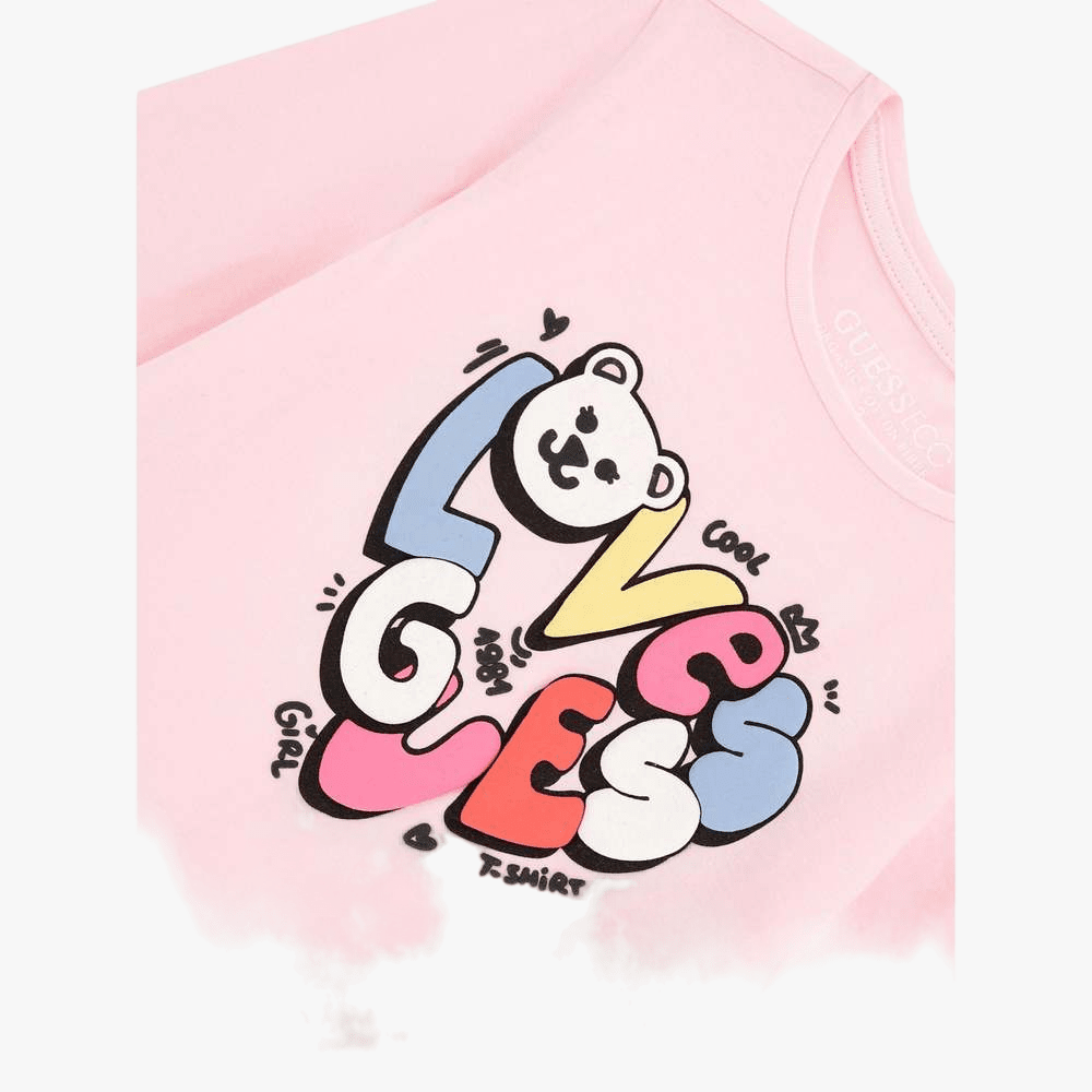 Guess Girls Short Sleeve Tee Pink | Guess