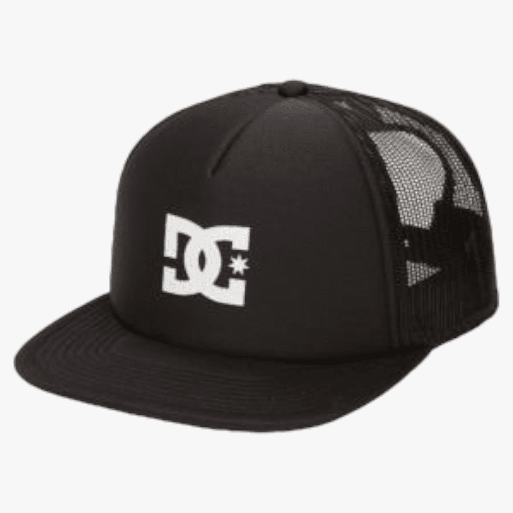 DC Black trucker Cap Kids Gas Station Black Trucker Hatstore