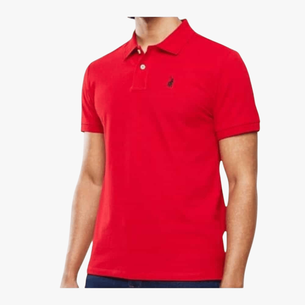Polo Mens Stretch Pique Short Sleeve Golfer Red | Polo