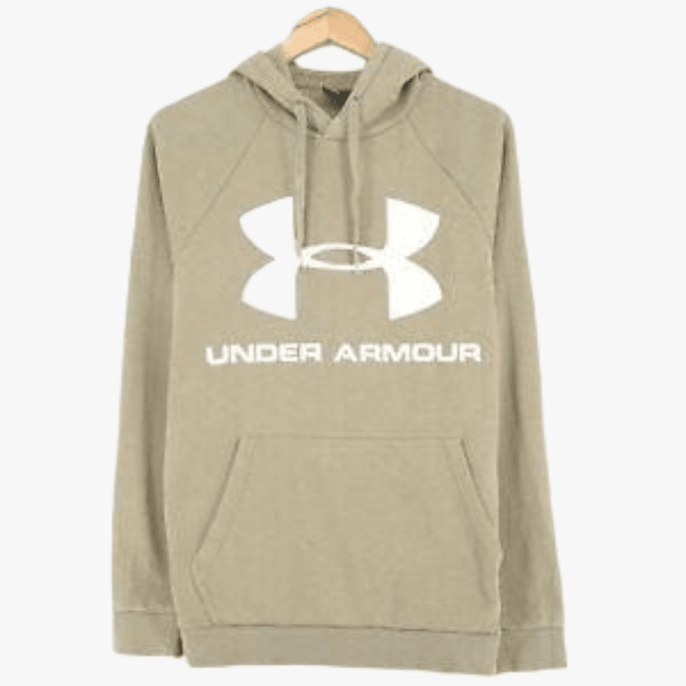 Under Armour Mens Rival Fleece Hoody Big Logo 290 Sand | Under Armour