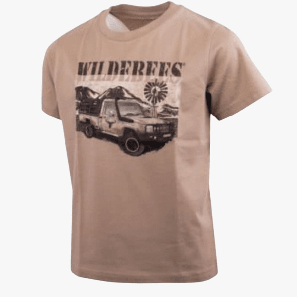 Wildebees Boys Plaas Cruiser Short Sleeve Tee Desert Sand | Wildebees