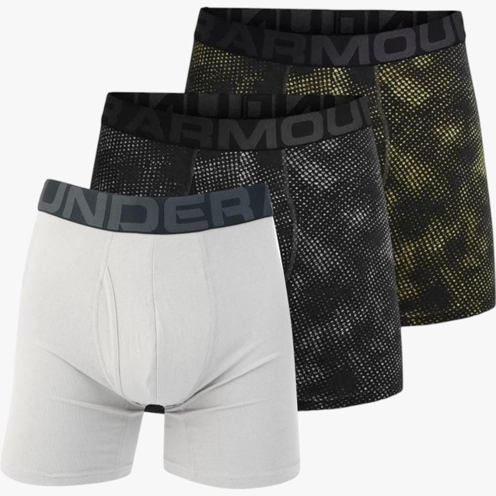 Under Armour Mens 6 Inch 3 Pack Novelty 005 Black Under Armour
