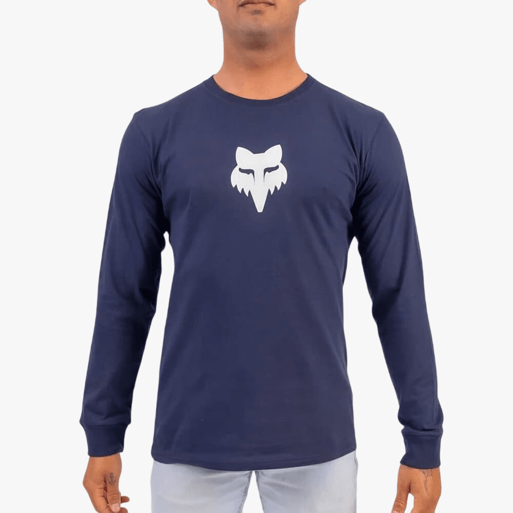 Fox Mens Head Original Long Sleeve Tee Navy | Fox