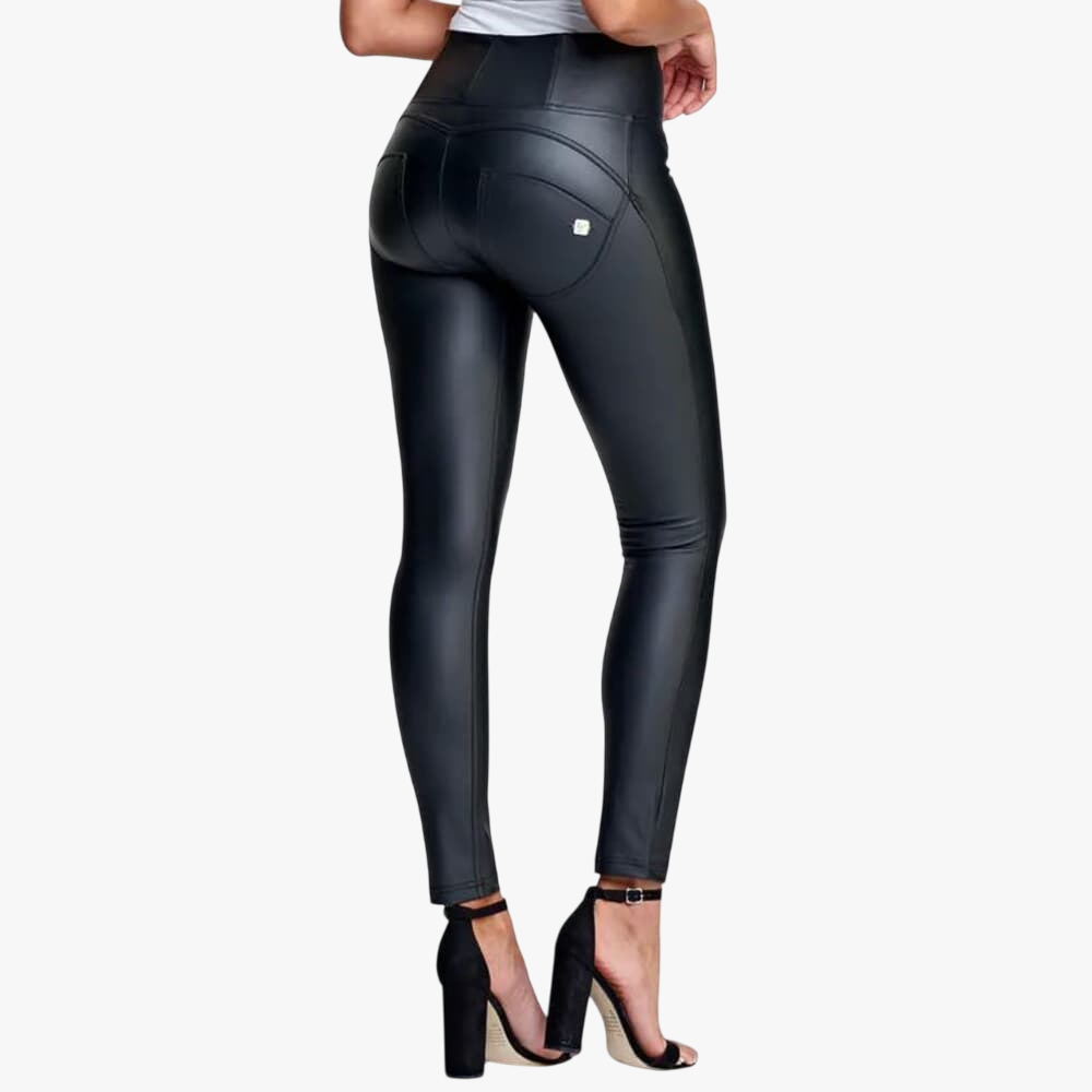 Freddy Womens Wr.Up??? Faux Leather High Waist Full Length Blk