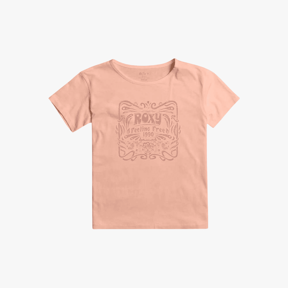 Roxy Girls Back On My Feet Short Sleeve Tee Peach | Roxy