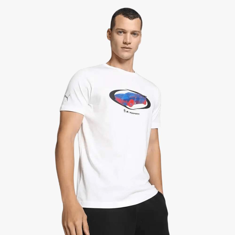 Puma Mens Bmw Mms Statement Car Graphic Short Sleeve Tee White | Puma