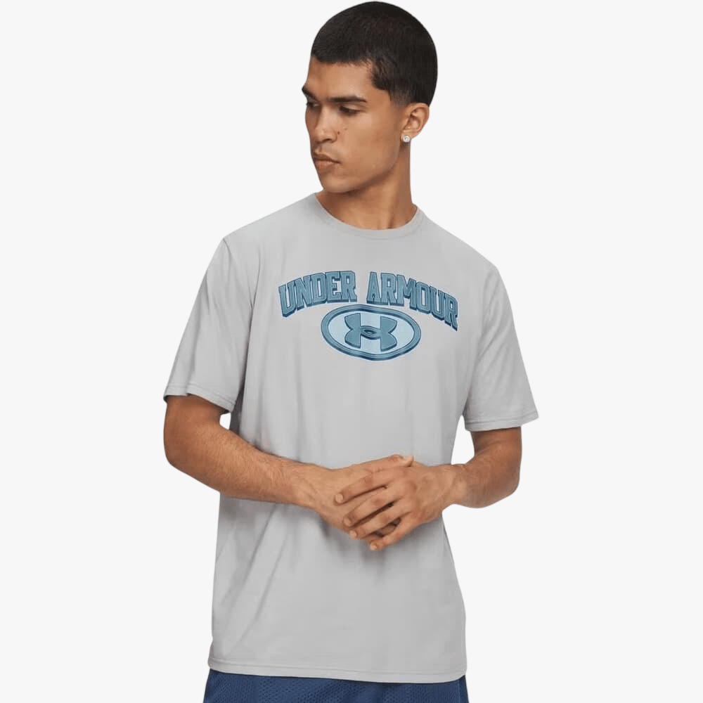 Under Armour Mens Wordmark Locker Tee 011 Mod Gray | Under Armour
