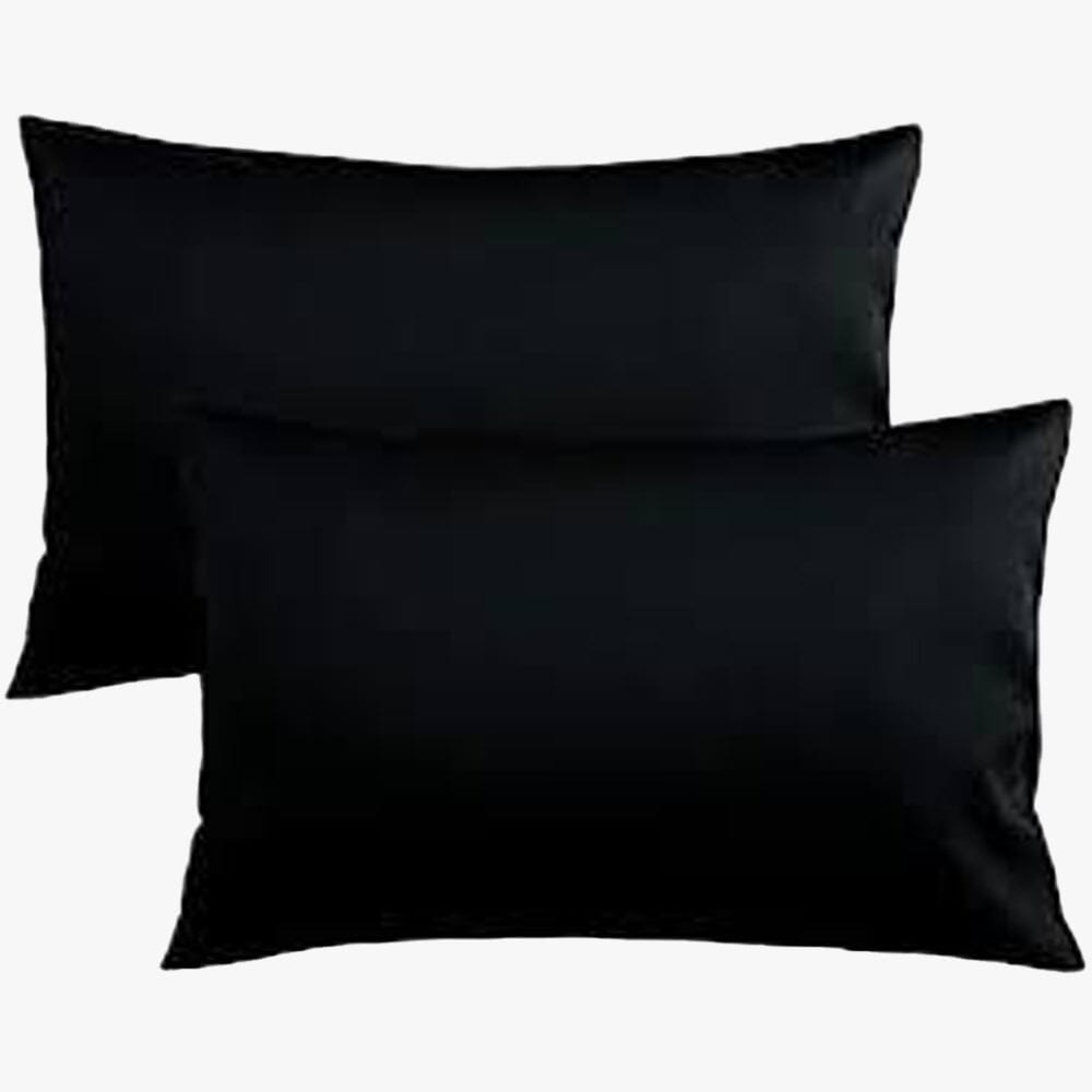 Cotton Co 4Oo Thread Standard 45X70 Pillow Case 2 Pack Black Cotton Co