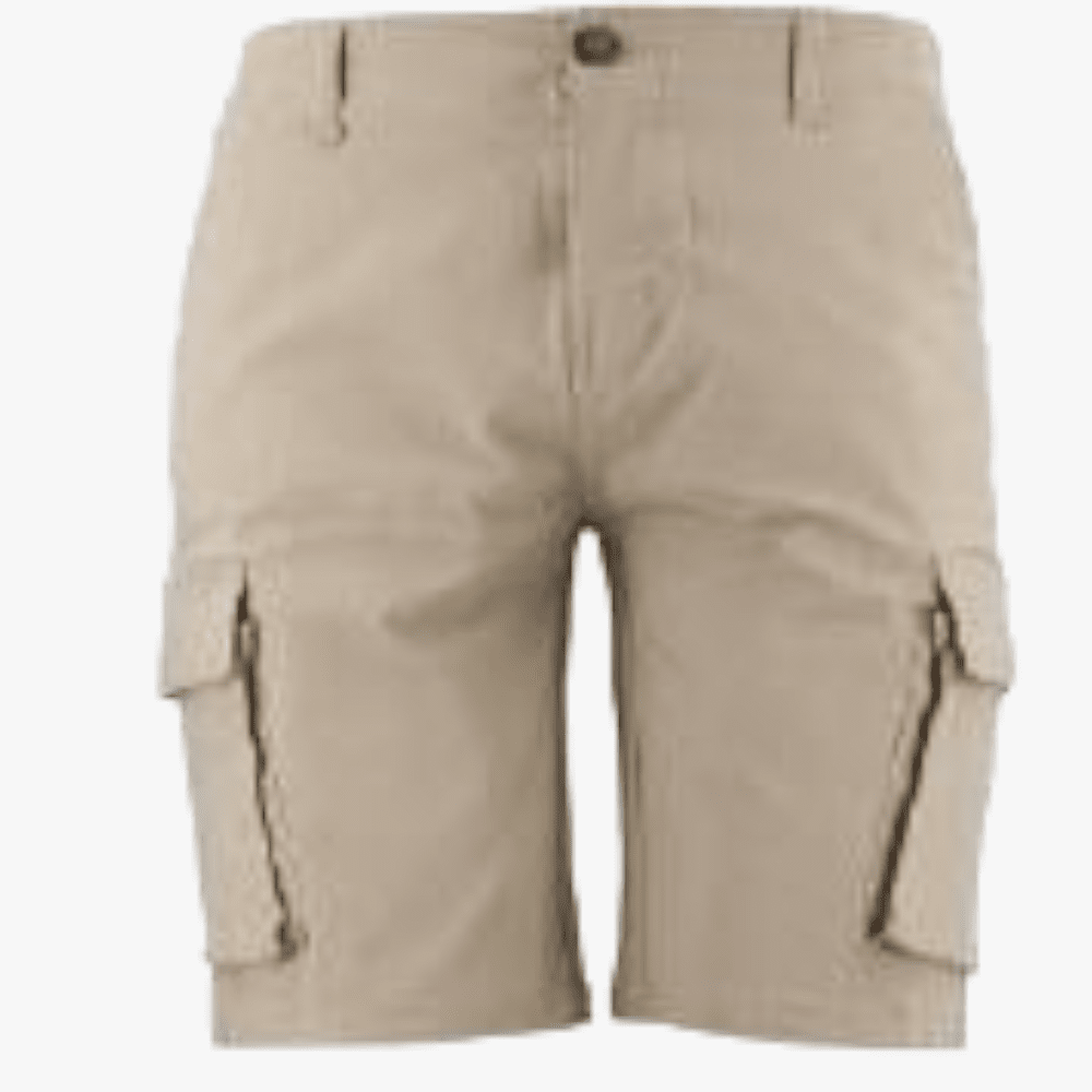 Pierre Cardin Mens Stretch Cargo Shorts Natural | Pierre Cardin