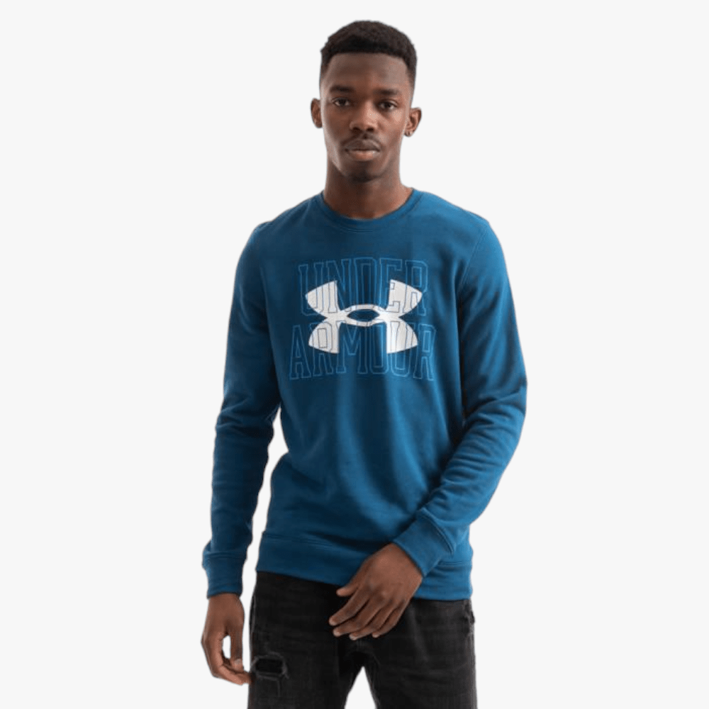 Under Armour Mens Rival Terry Logo Sweater 458 Blue Under Armour