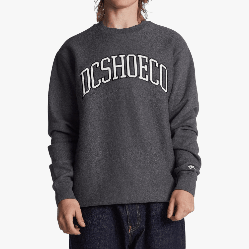 Dc Mens Misfit Premium Crew Sweater Charcoal Heather Dc