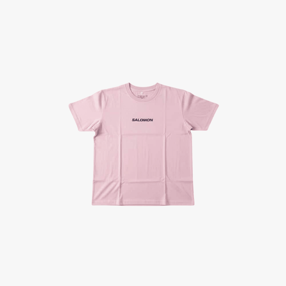 Salomon Womens Cire Logo Short Sleeve Tee Cosmetic Pink | Salomon