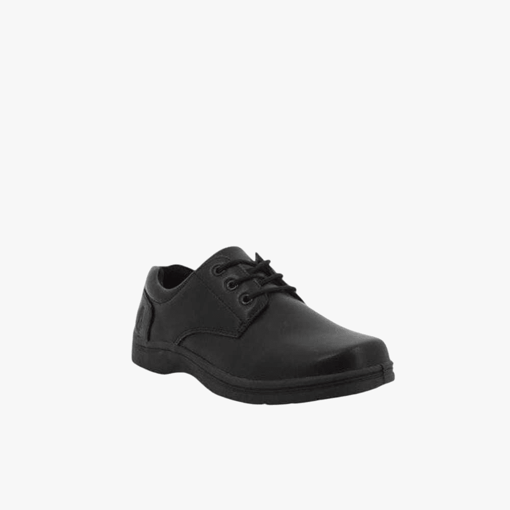 Hush Puppies Youth School Loxie Lace Up Black Action Leather Shoe | Hush Puppies
