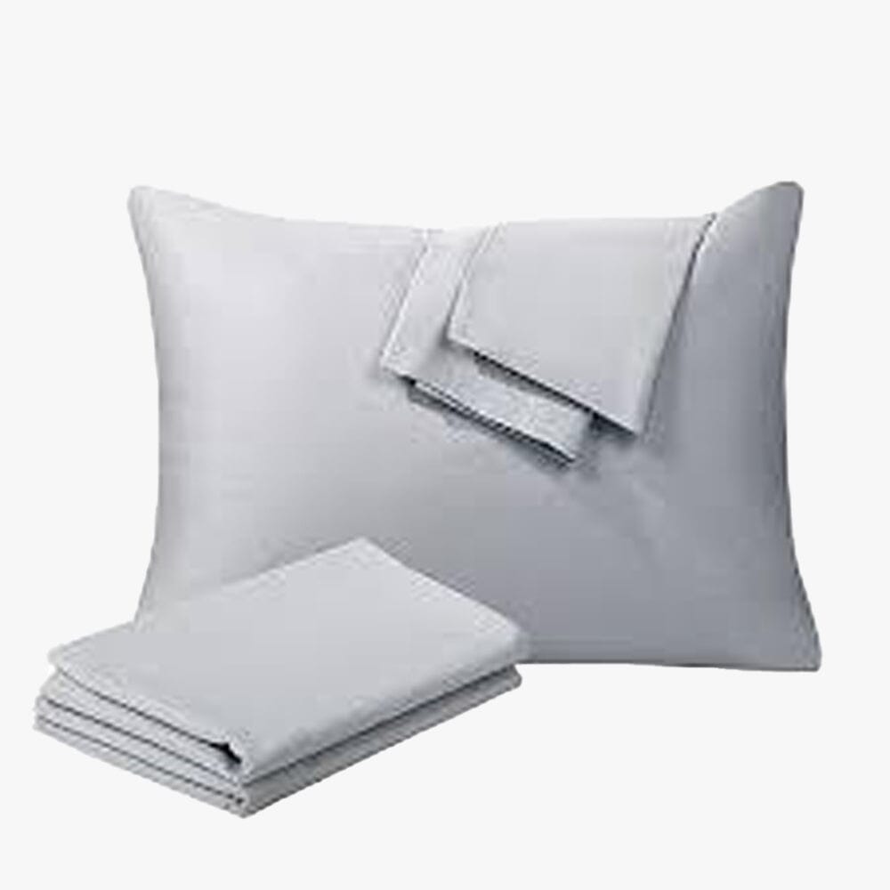 Cotton Co 400 Thread Oxford Standard 45X70 Pillow Case 2 Pack Silver Cotton Co