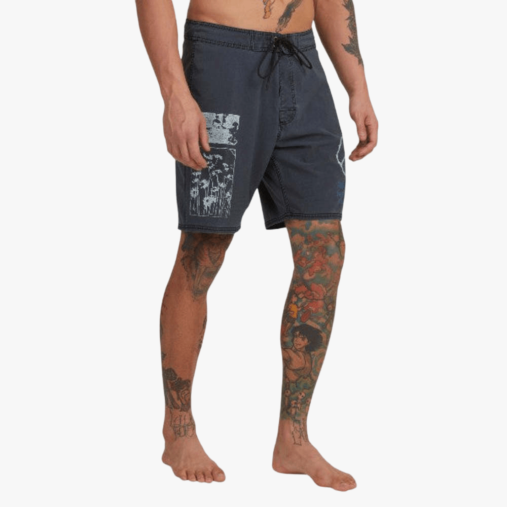 Rvca Mens Anthem Trunk Swim Shorts Black | Rvca