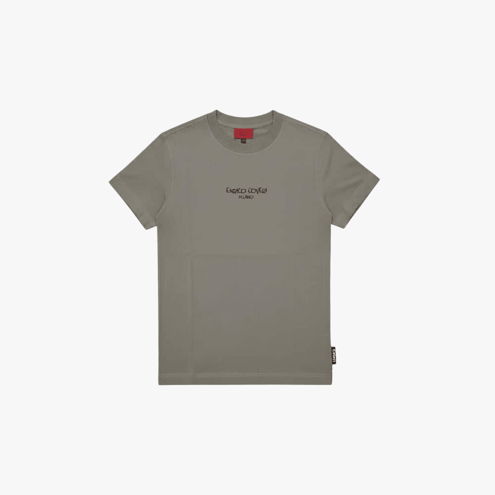 Enrico Coveri Mens Short Sleeve Tee Grey Green | Enrico Coveri
